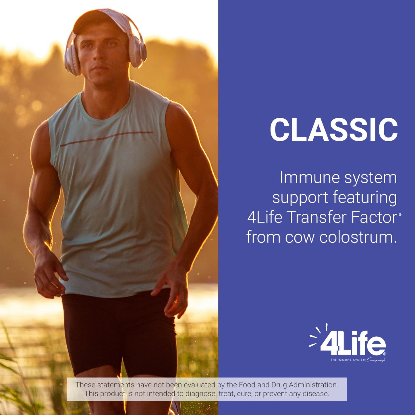 4Life Transfer Factor Classic with Cow Colostrum — Immune Support for Ages 2+ | 60 Veggie Capsules