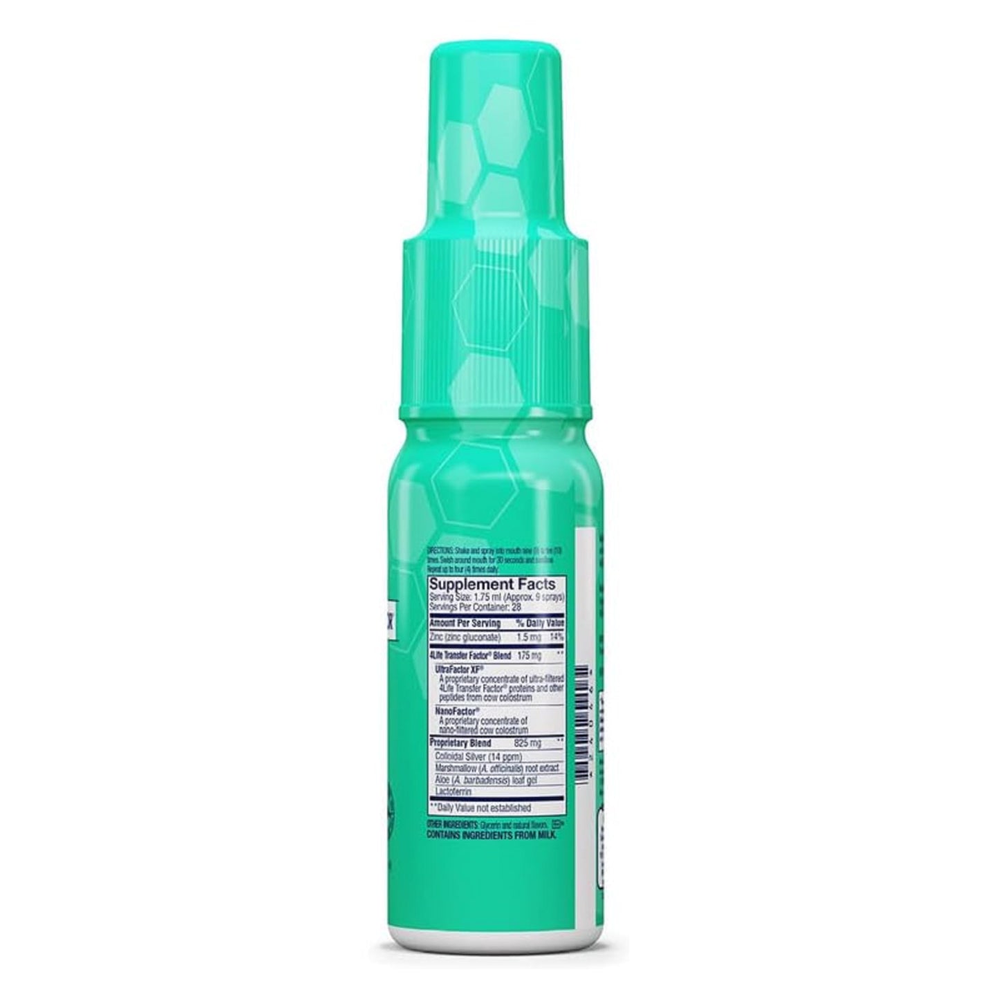 4Life Transfer Factor Immune Spray - Mint Flavor, Zinc & Marshmallow Root, 1.7 oz