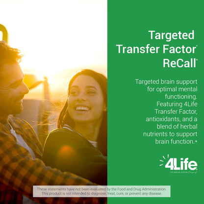 4Life Transfer Factor Recall – Supports Brain Health, Memory & Learning | 90 Veggie Capsules