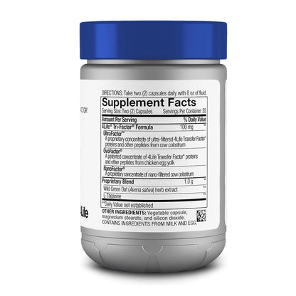 4Life Transfer Factor Reflexion - Mindset & Brain Support with L-Theanine, Wild Green Oat, and Tri-Factor Immune Formula - 60 Capsules