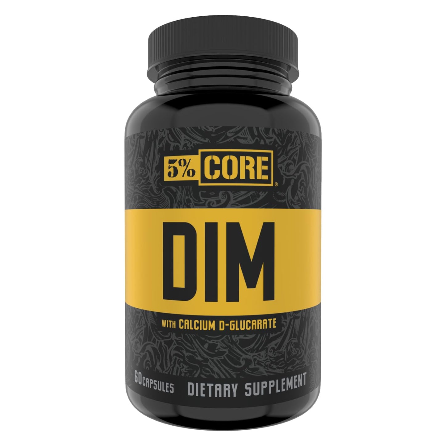 5% Nutrition Core DIM Supplement – Estrogen Support for Men & Women | DIM with Calcium D-Glucarate, Organic Broccoli & Bioperine