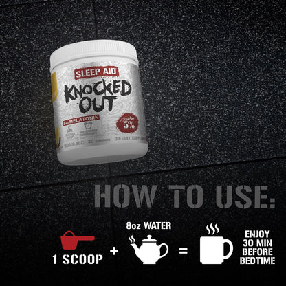 5% Nutrition Rich Piana Knocked Out Sleep Aid — 8.4 oz, 30 Servings (Hot Chocolate)