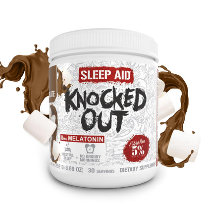 5% Nutrition Rich Piana Knocked Out Sleep Aid — 8.4 oz, 30 Servings (Hot Chocolate)