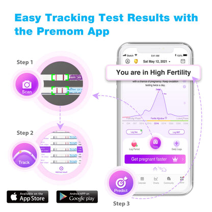 Easy@Home Ovulation Test Strips (50-Pack) – FSA Eligible | Premom Kit