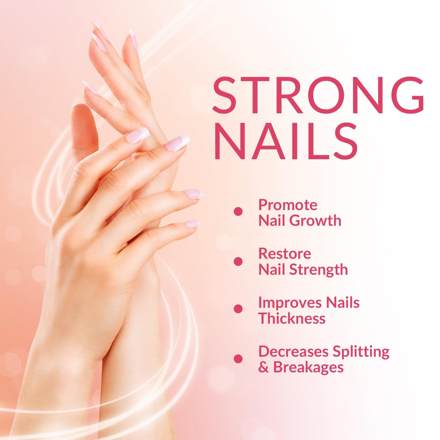 Hair Skin & Nails Gummies – Biotin, Collagen & Hyaluronic Acid | Gluten Free & Non-GMO
