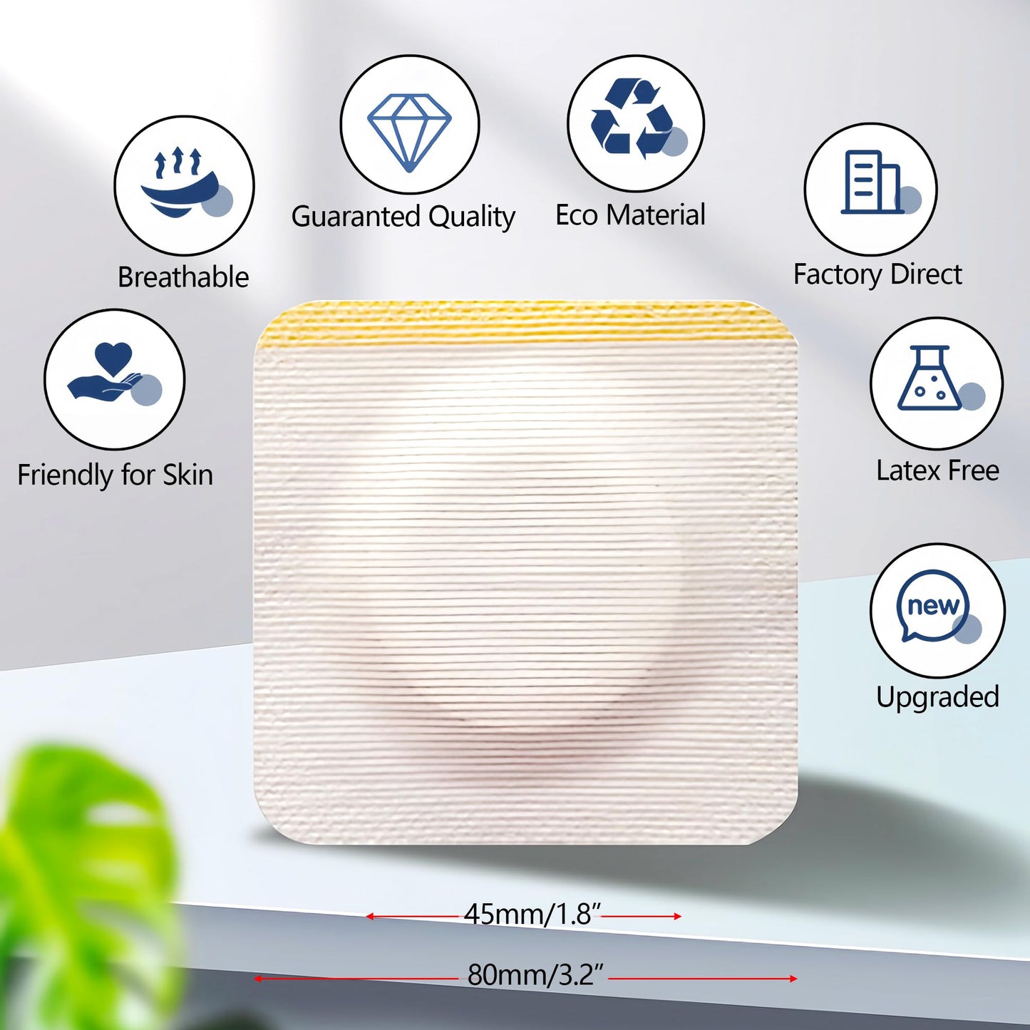 54-Pack Disposable Castor Oil Belly Button Patches | 3.2in Self-Adhesive