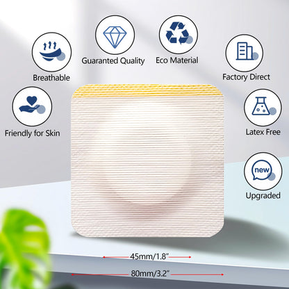 54-Pack Disposable Castor Oil Belly Button Patches | 3.2in Self-Adhesive