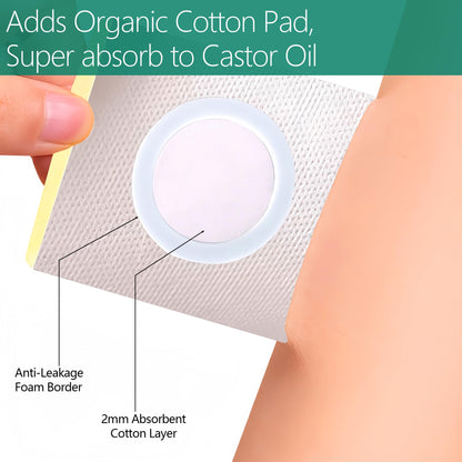 54-Pack Disposable Castor Oil Belly Button Patches | 3.2in Self-Adhesive