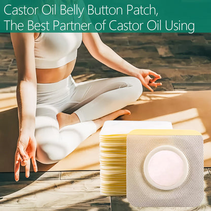 54-Pack Disposable Castor Oil Belly Button Patches | 3.2in Self-Adhesive