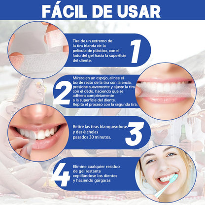 5D Sensitive Teeth Whitening Strips 14 Pairs | Enamel-Safe, Fast Stain Removal
