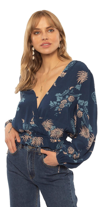 Amuse society Night moves L/S woven top