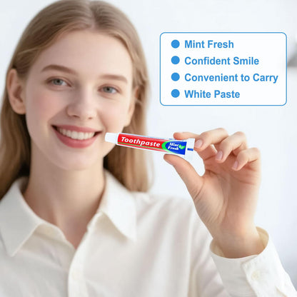 60 Tubes Travel Size Toothpaste 0.35 oz Mint Disposable Bulk Pocket Toothpaste for Travel