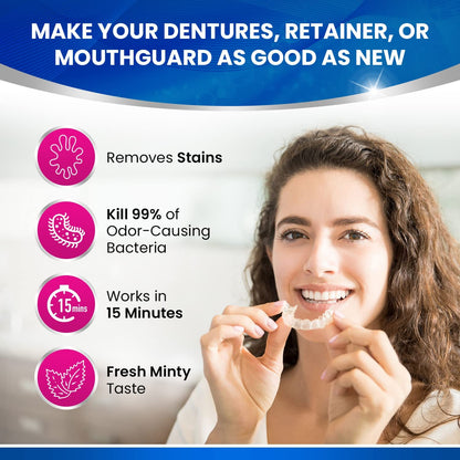 60-Unit Retainer & Denture Cleaning Tablets – Mouthguard Cleaner | Dental Duty