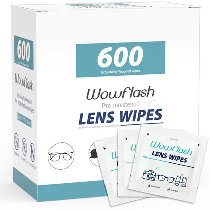 600 Count Lens Wipes for Eyeglasses – Scratch-Free, Streak-Free Pre-Moistened Wipes for Eyewear