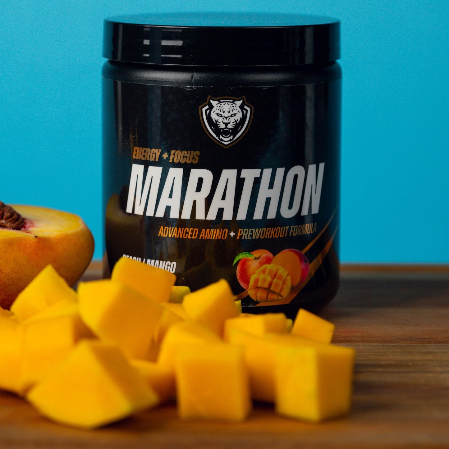 6AM Run Marathon - Amino Energy with BCAAs for Clean Pre-Run Fuel | Peach Mango, 40 Servings