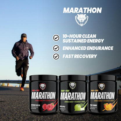 6AM Run Marathon - Amino Energy with BCAAs for Clean Pre-Run Fuel | Peach Mango, 40 Servings