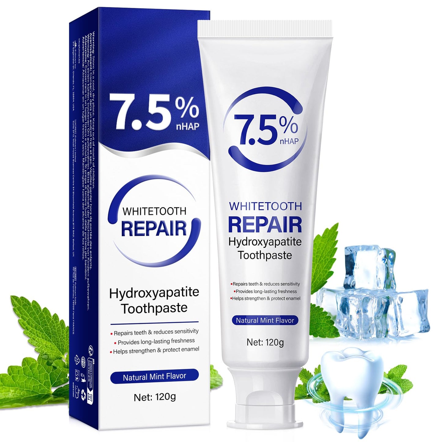 7.5% Hydroxyapatite Toothpaste — Enamel Protection & Fresh Breath