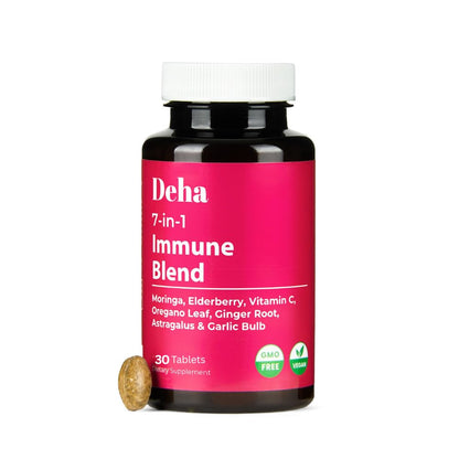 7-in-1 Immune Support Supplement – Moringa, Vitamin C, Elderberry | Vegan, Organic