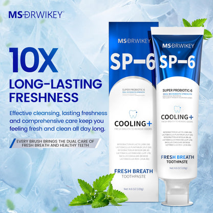 MSDRWIKEY SP-6 Toothpaste Bundle – 6 Probiotics, 7-Pro Whitening, Fluoride-Free