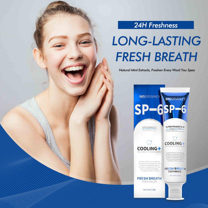MSDRWIKEY SP-6 Toothpaste Bundle – 6 Probiotics, 7-Pro Whitening, Fluoride-Free