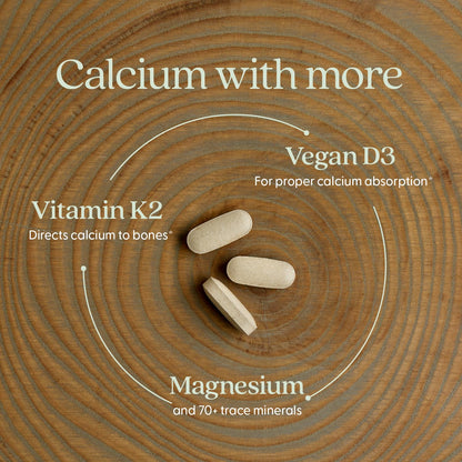 New Chapter Calcium Supplement – Organic Plant-Based Calcium with D3+K2 for Bone, Joint & Heart Support