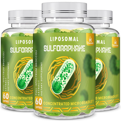 Rosmolo 800 mg Liposomal Sulforaphane | Dual-Delivery, Full-Spectrum Broccoli Extract, 180 Softgels