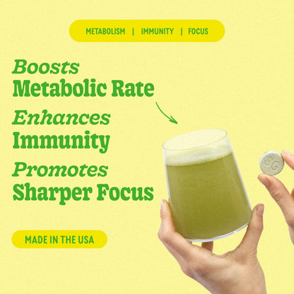 8Greens Supergreens Tablets | Daily Effervescent Greens for Immunity, Focus & Metabolism | Organic Aloe Vera, Spirulina, Chlorella | 30 Servings