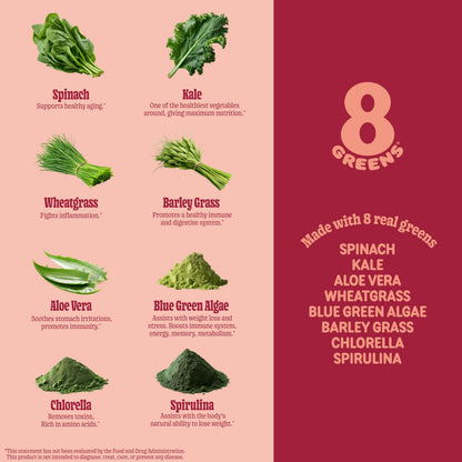 8Greens Supergreens Tablets | Metabolism, Immunity & Focus