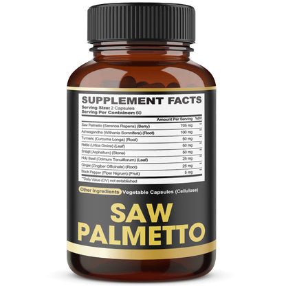 8in1 Saw Palmetto Prostate Support Supplement – 120 Vegan Capsules