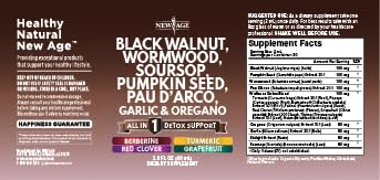 NEW AGE Black Walnut Wormwood Cleanse Drops – Herbal Liquid Tincture, 8oz