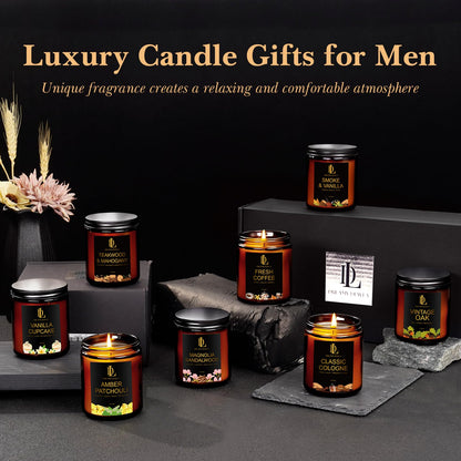 8-Pack Soy Candle Set for Home Scent – Teakwood Mahogany, Vanilla Cupcake, Cologne & More (56 oz)