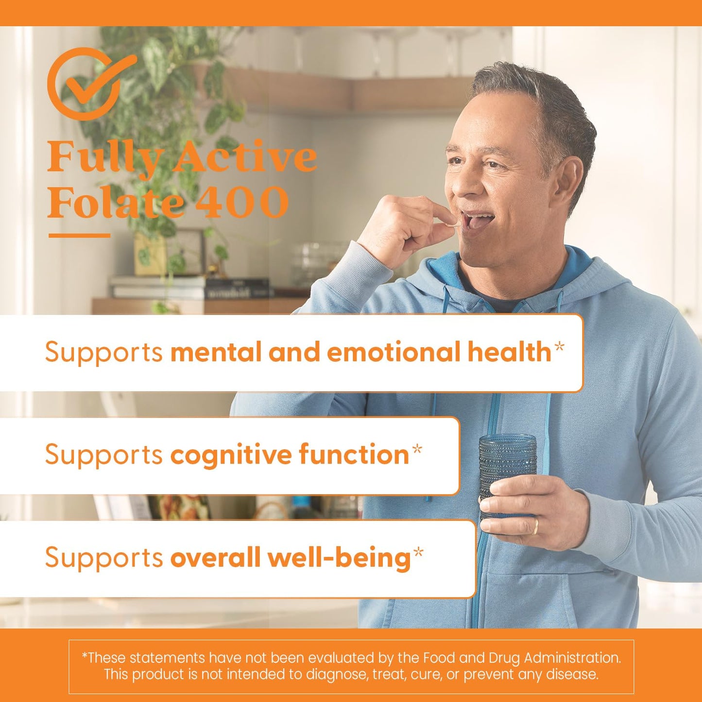 Doctor's Best Fully Active Folate with Quatrefolic 400 mcg – Healthy Mood, Memory & Circulation | 90 VC