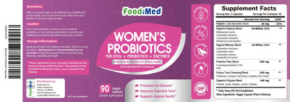 Probiotics for Women Digestive Health – 70 Billion CFU, Cranberry & Urinary Support, 90 Veggie Capsules