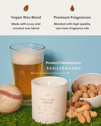 Beers at the Ballpark Candle – NYC Inspired Citrus & Hops, 9oz