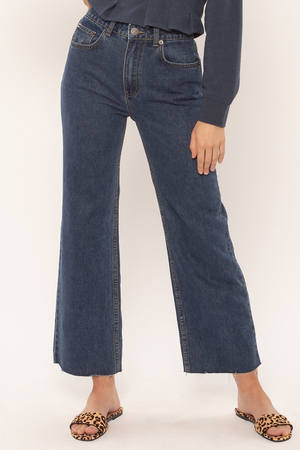 Amuse Society Gabi crop flare denim pant