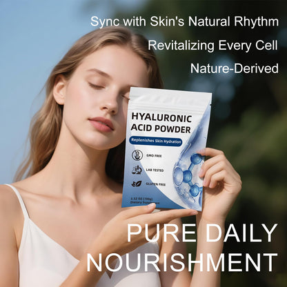CHZHEN Hyaluronic Acid Powder 100g – Low Molecular Weight, Cosmetics Grade, Vegan & Water-Soluble