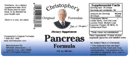 Christopher's Pancreas Formula Extract 2 fl oz (59 ml) | Digestive & Pancreas Health