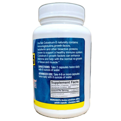 ImuTek Colostrum Powder – 120 Capsules | Pure Bovine Colostrum