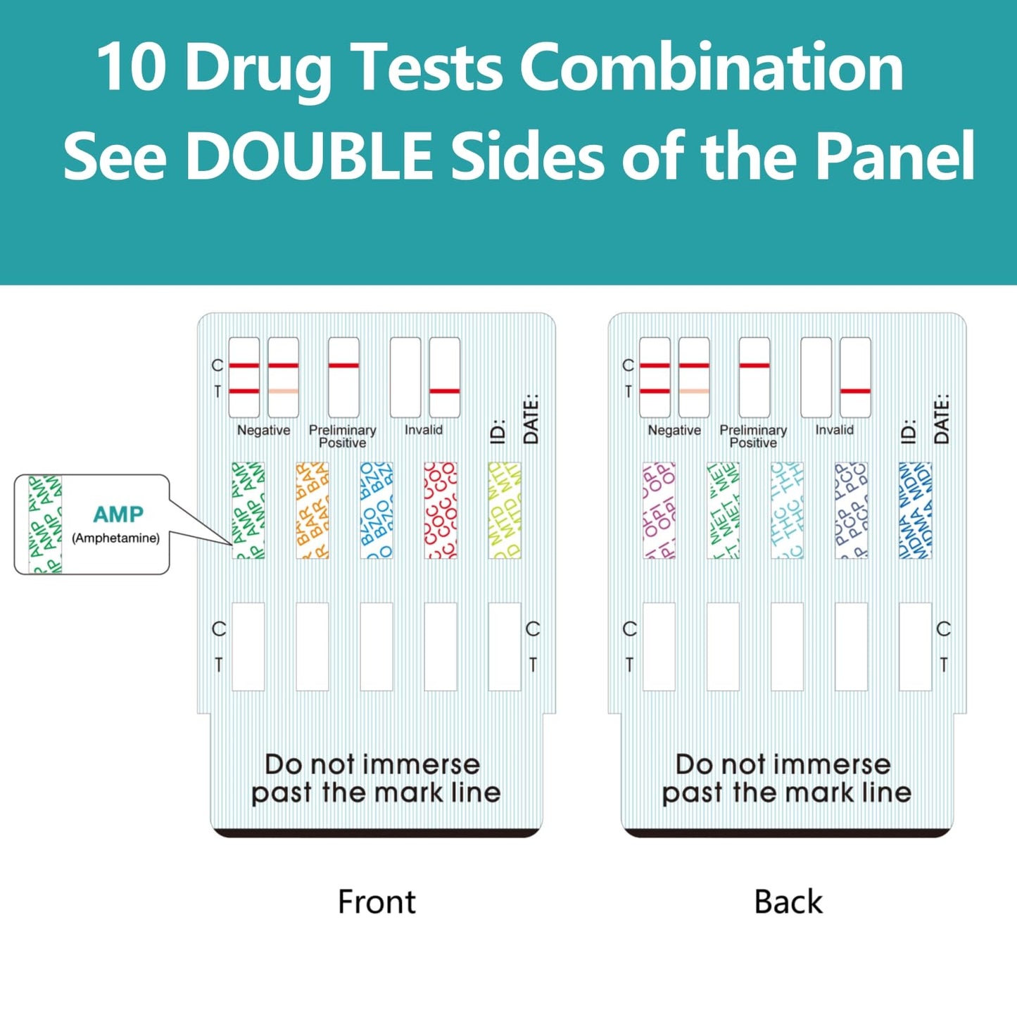 Easy@Home 5-Pack Urine Drug Test Kit - 10 Metabolites, Instant Results