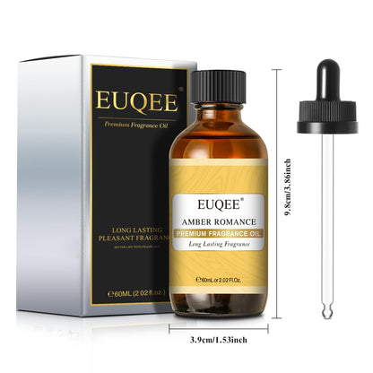EUQEE Amber Romance Fragrance Oil - 2.02 Fl oz (60 ml) | Diffuser, Candle Making, DIY Soap