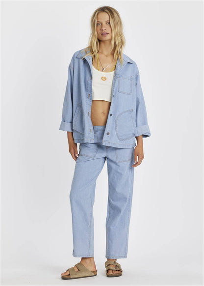 Sisstr Chore Oversized Denim Jacket with Pockets