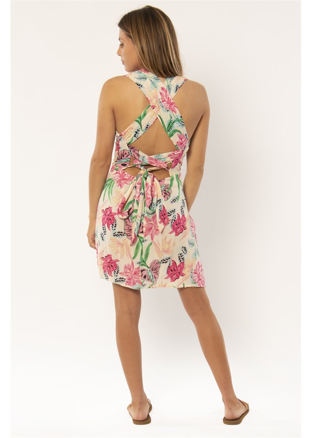 Sisstrevolution Electric Oasis WVN Mini Dress