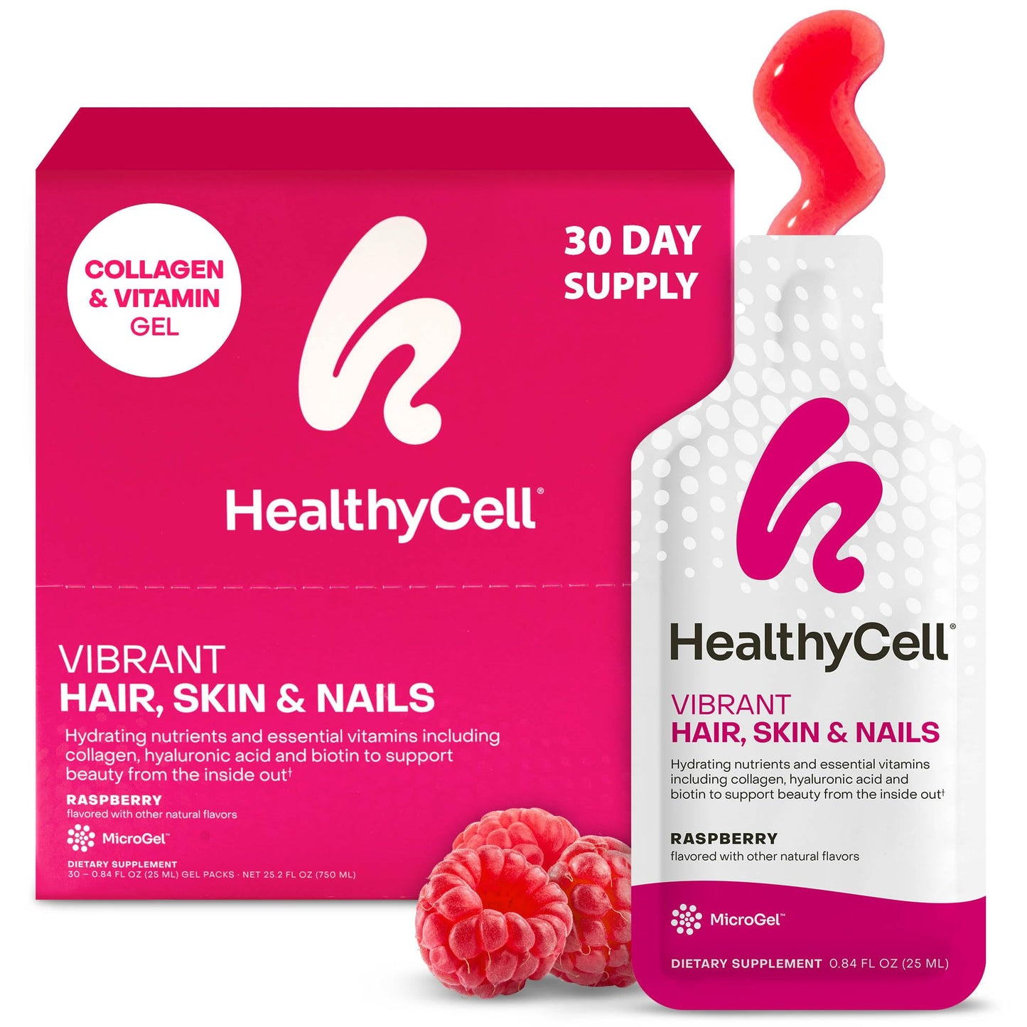 HealthyCell Vibrant Hair, Skin & Nails Daily MicroGel – Hydrating Nutrients