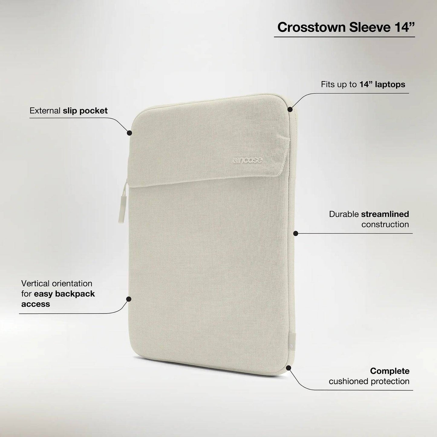 InCase Crosstown Sleeve with Woolenex for 14-inch Laptop