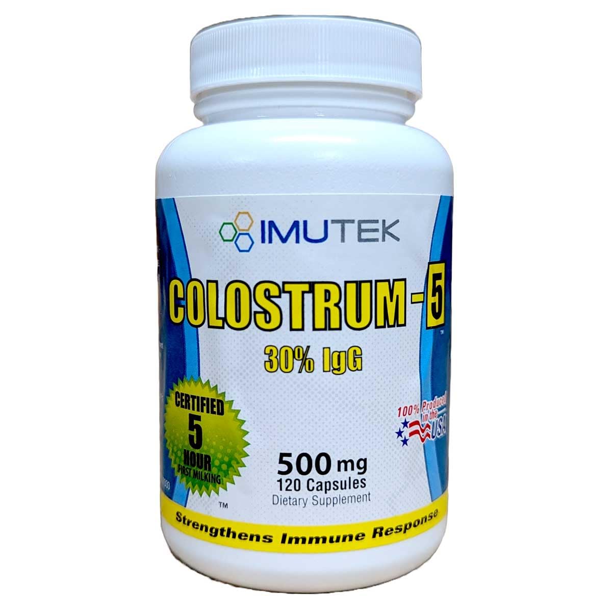 ImuTek Colostrum Powder – 120 Capsules | Pure Bovine Colostrum