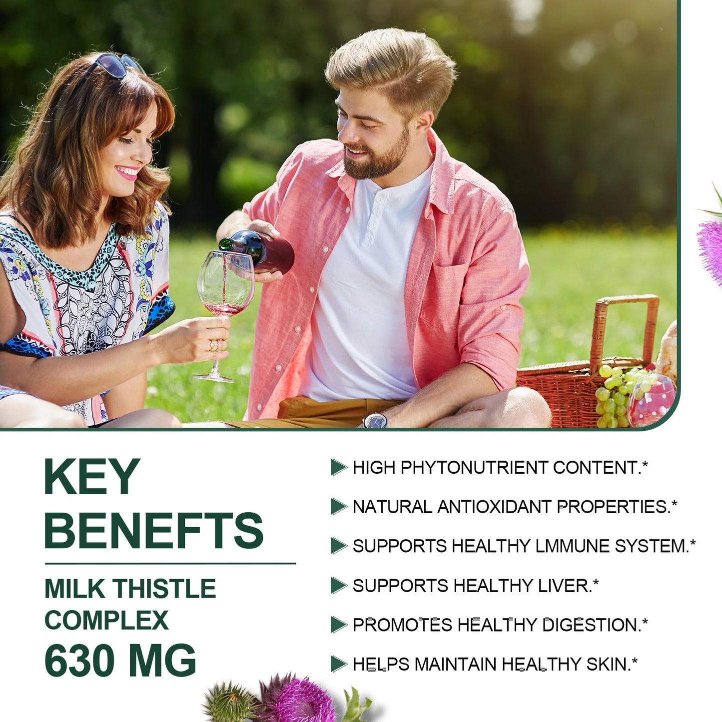JulyDeer Milk Thistle 500 mg – Liver Support, Detox & Antioxidant Capsules