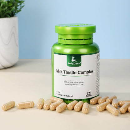 JulyDeer Milk Thistle 500 mg Silymarin – 2 Bottles (240 Capsules) | Liver Support