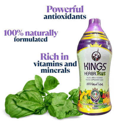 Kings Herbal Plus Food Supplement 1000ml – Fruits, Herbs & Vegetable Fusion