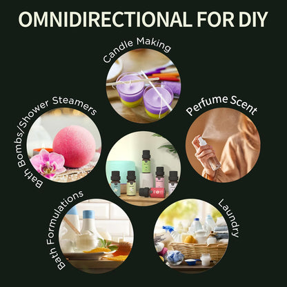 MISIJI Essential Oils Set – 6 x 10ml for Diffusers, Aromatherapy, Laundry & DIY