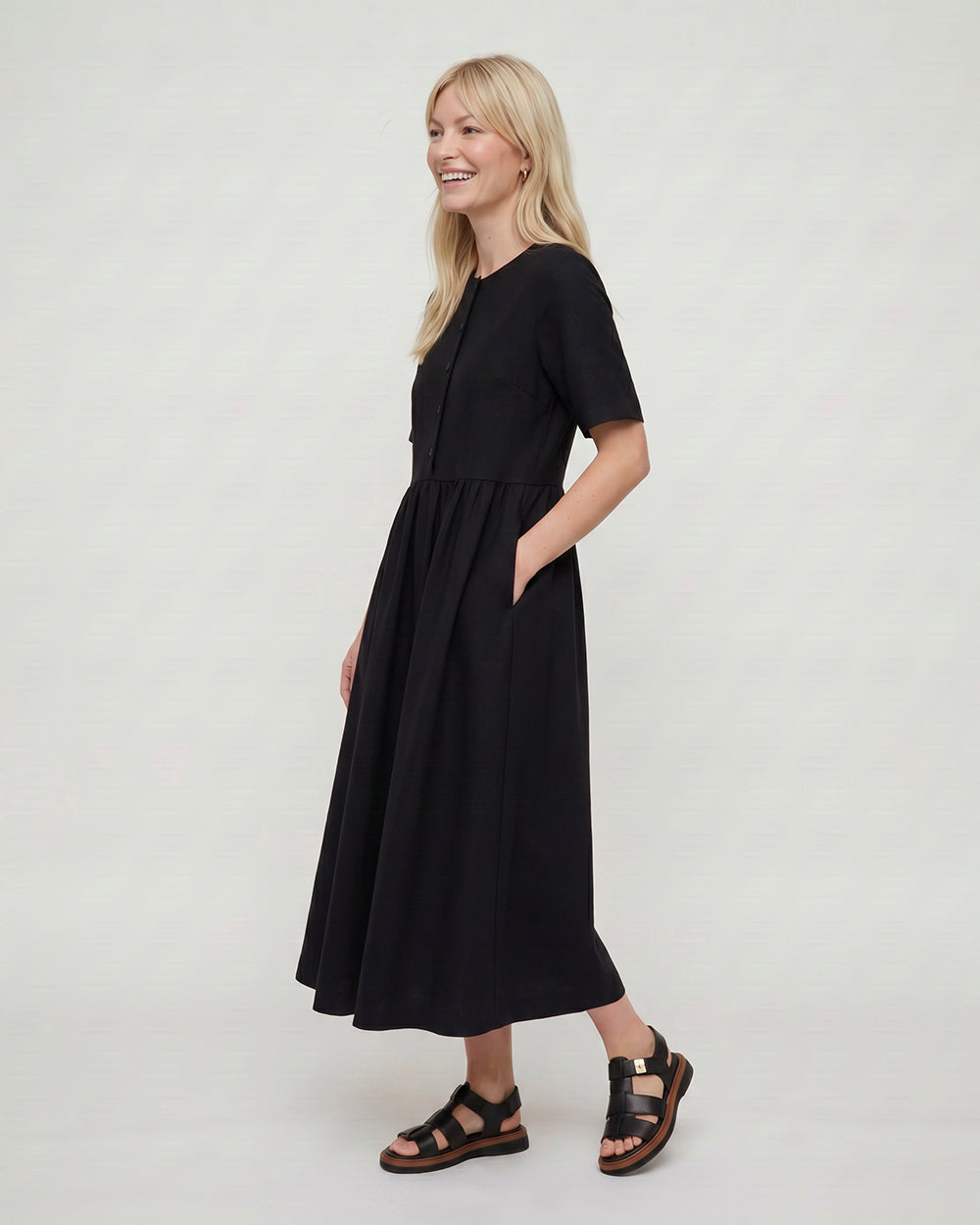 Matilda Black Midi Dress